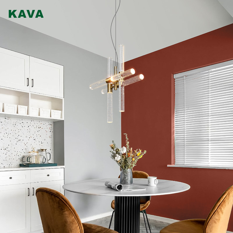 Indoor Home Decor Living Room Bedroom Pendant Light Hanging Light Round Shape Modern Luxury Clear Crystal Hotel Copper Color LED Chandelier