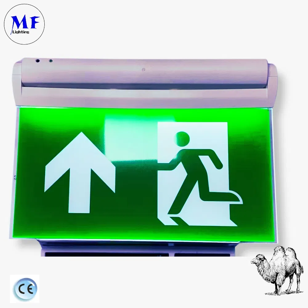 Factory Price Green White IP65 SMD2835 LED Emergency Exit Light Escape Light for Train Station Factory Airport