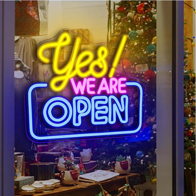 Dimmable USB Open Neon Sign Neon Light for Business Coffee Shop Bar Wall Decor