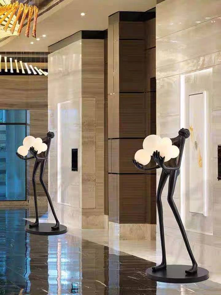 Modern Style Interior-Lighting Hotel Standing Light Model Man LED Floor Lamp