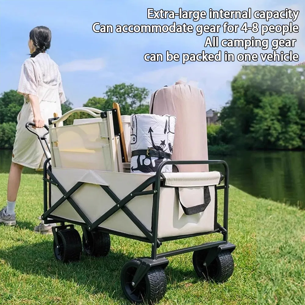Outdoor Camping Folding Campervan Trolley Stall Wholesale Small Handcart Extended Type