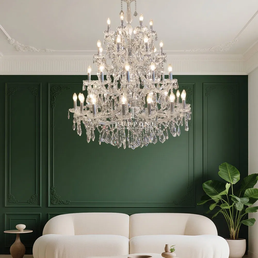 Lighting Manufacturer Luxury Art Design Pendant Light Hotel Stair Indoor Living Room Wedding Decoration K9 Crystal Chandelier