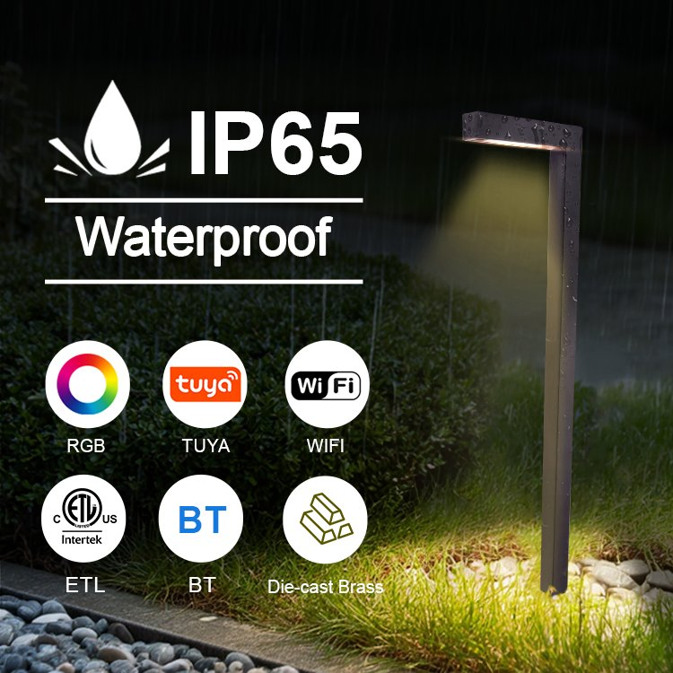 Modern Smart RGB Outdoor Low Voltage Pathway Villa Garden Lawn Bollard Lights