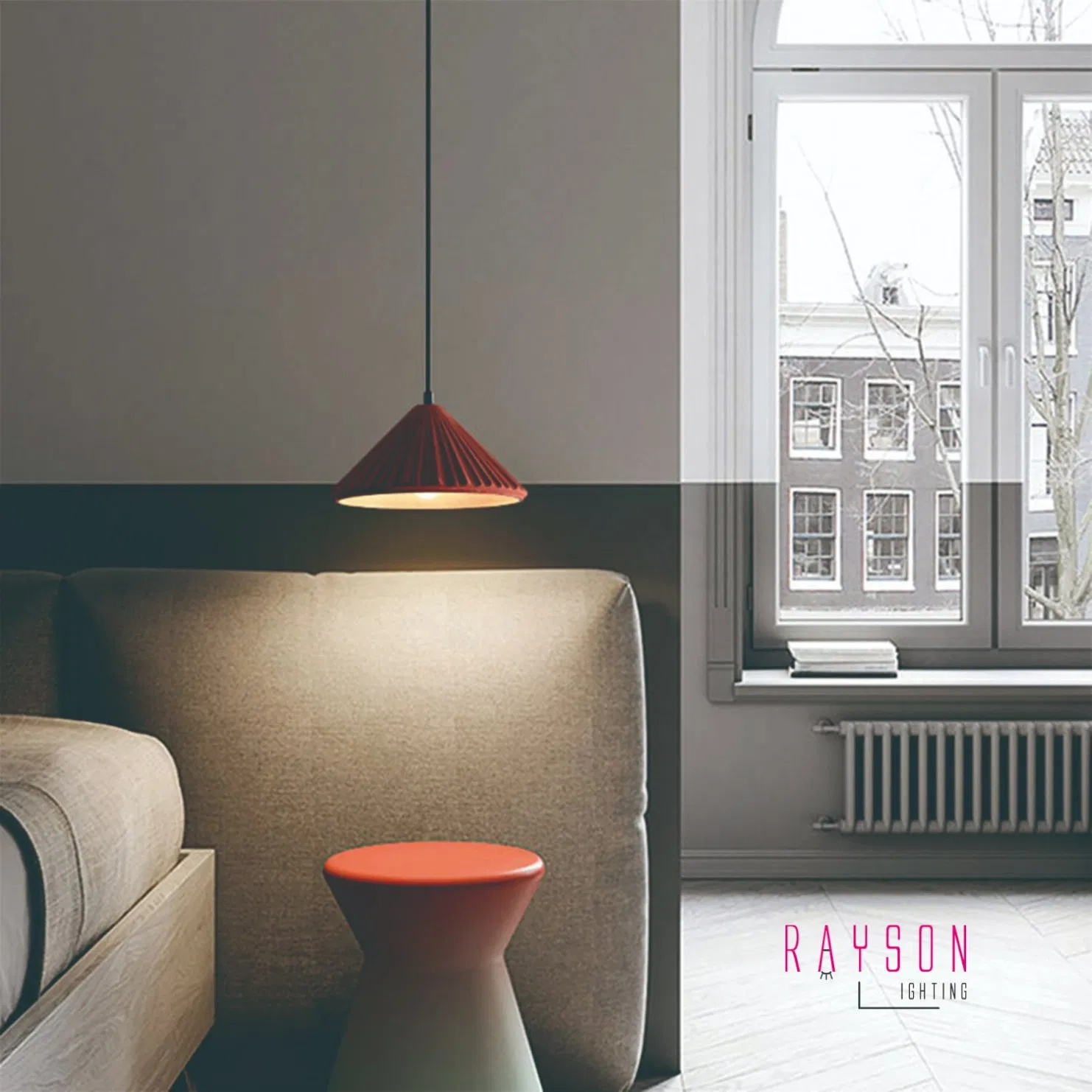 Elegant Cement Pendant Light for Chic Home Interiors Rb-C004