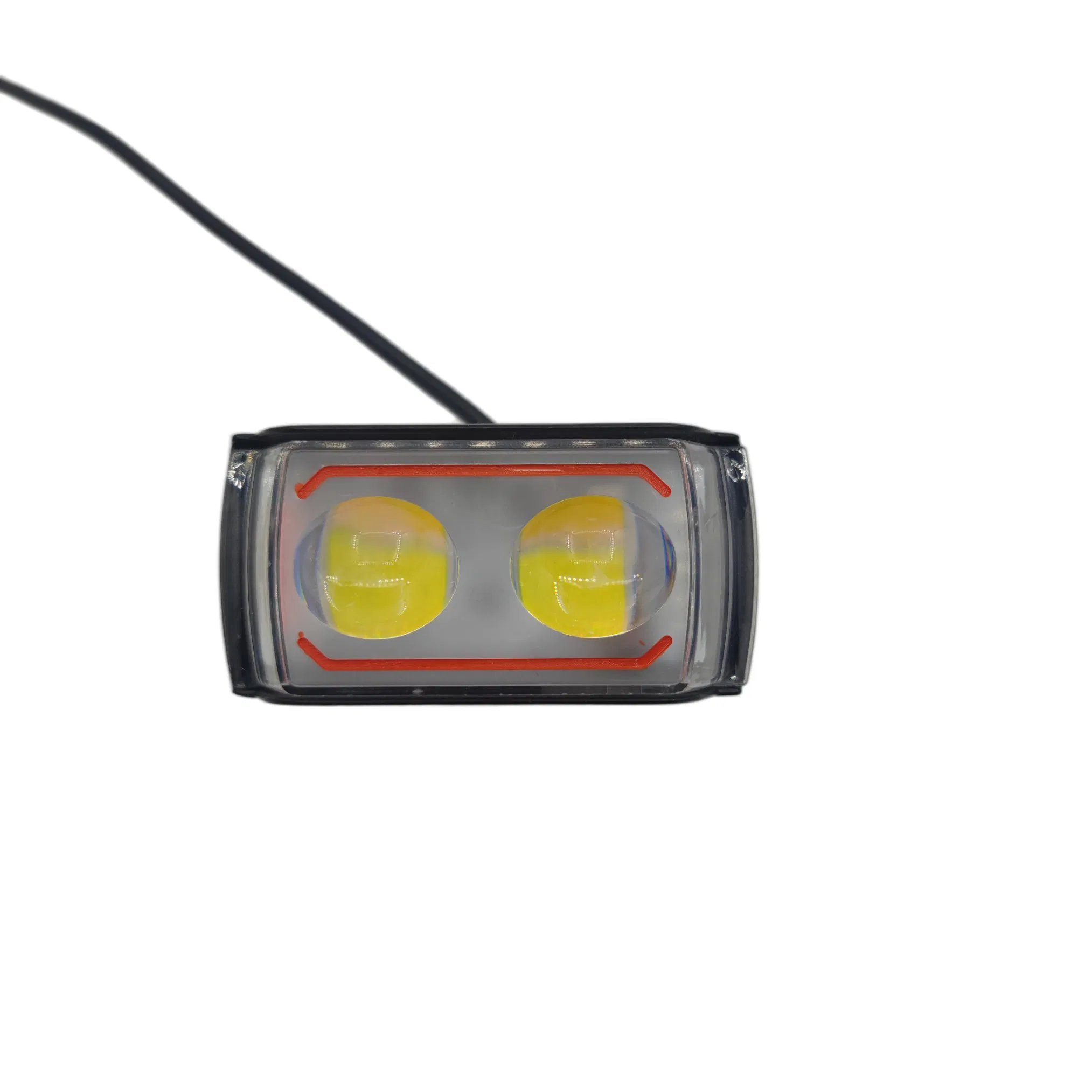 New Orange Stripe Small Three-Sided 2 Bead Spot Light