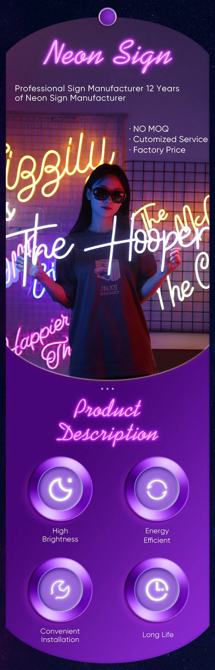 Neon Light Dimensions