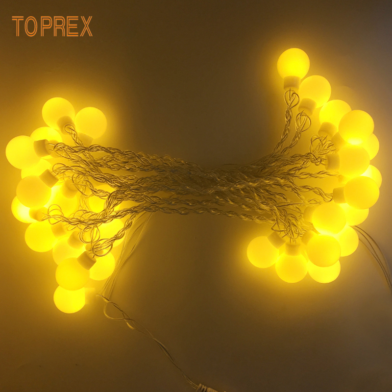Toprex 17mm Bulb String Lights Decorative LED Lights for Outdoor Holiday Decor Lighting