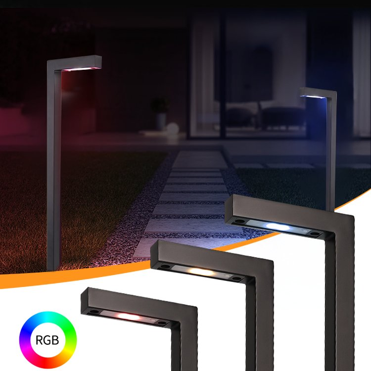 Modern Smart RGB Outdoor Low Voltage Pathway Villa Garden Lawn Bollard Lights