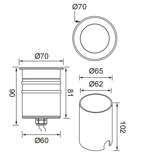 8W IP67 Outdoor Inground Recessed Underground Driveway Light LED Lights
