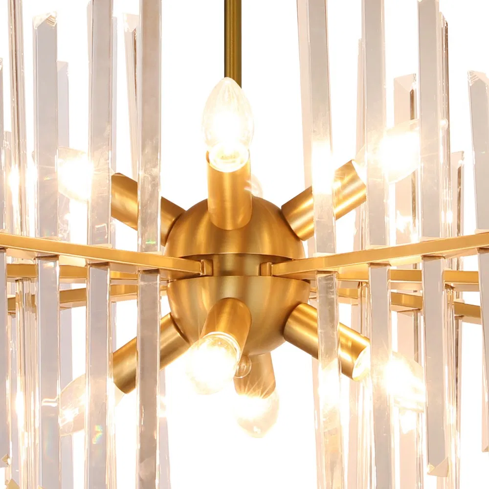 LED Chandelier Restaurant Hotel Apartment Living Room Crystal LED Hanging Chandelier Pendant Light