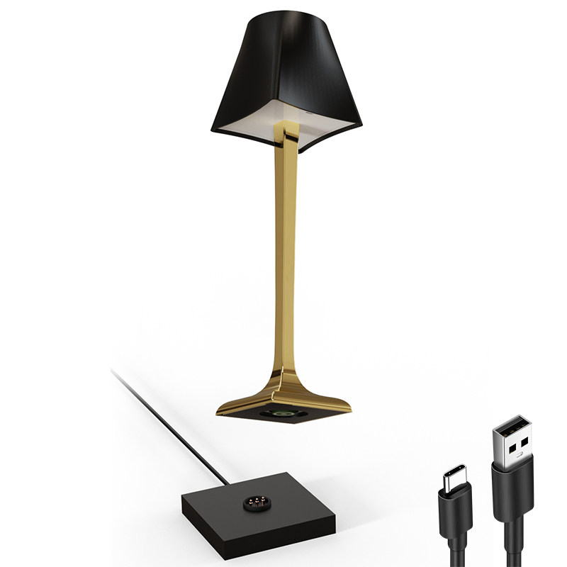 Modern High-End Aluminum Wireless Charging Table Lamp, Suitable for Restaurants and Hotels.