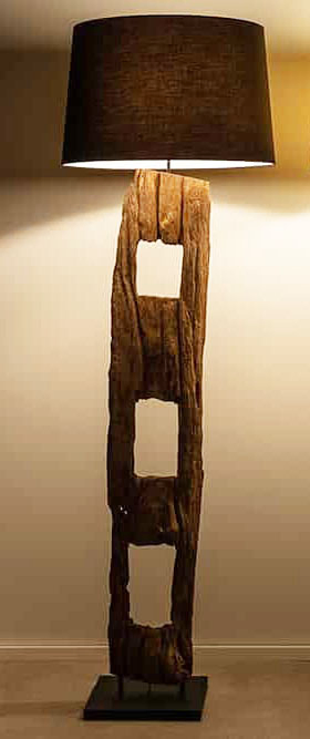 LED Creative Antique Finish Flood Drift Wood Floor Standing Lamp for Living Room Bedroom Homestay