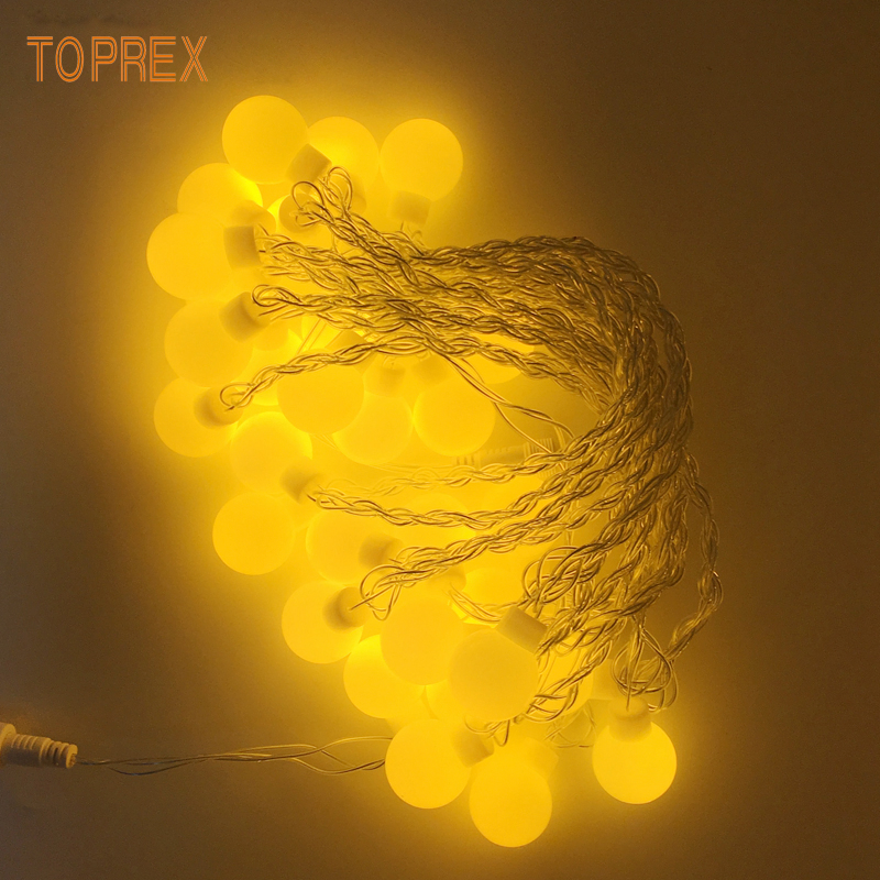 Toprex 17mm Bulb String Lights Decorative LED Lights for Outdoor Holiday Decor Lighting
