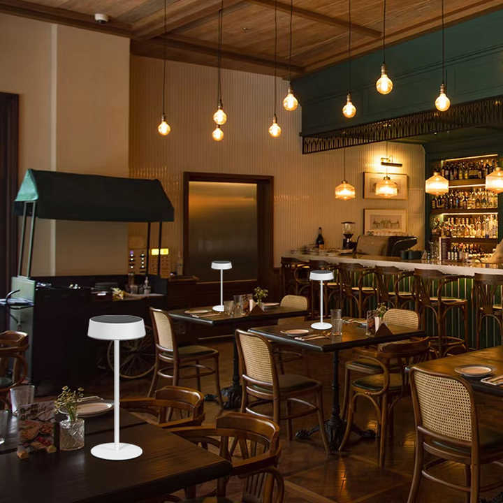 LED Touch Control Rechargeable Cordless Restaurant Solar Table Lamp Hotel Outdoor Wholesale Modern Nordic Dimmable Design Light