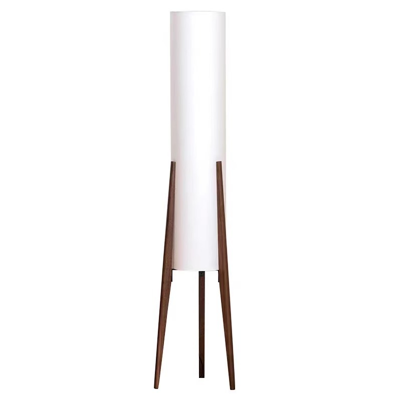 Hot Sale Nordic Wood Fabric Tripod LED Floor Lamp Japanese Retro Indoor Design Home Decoration Living Room Floor Light (ZY-L194)