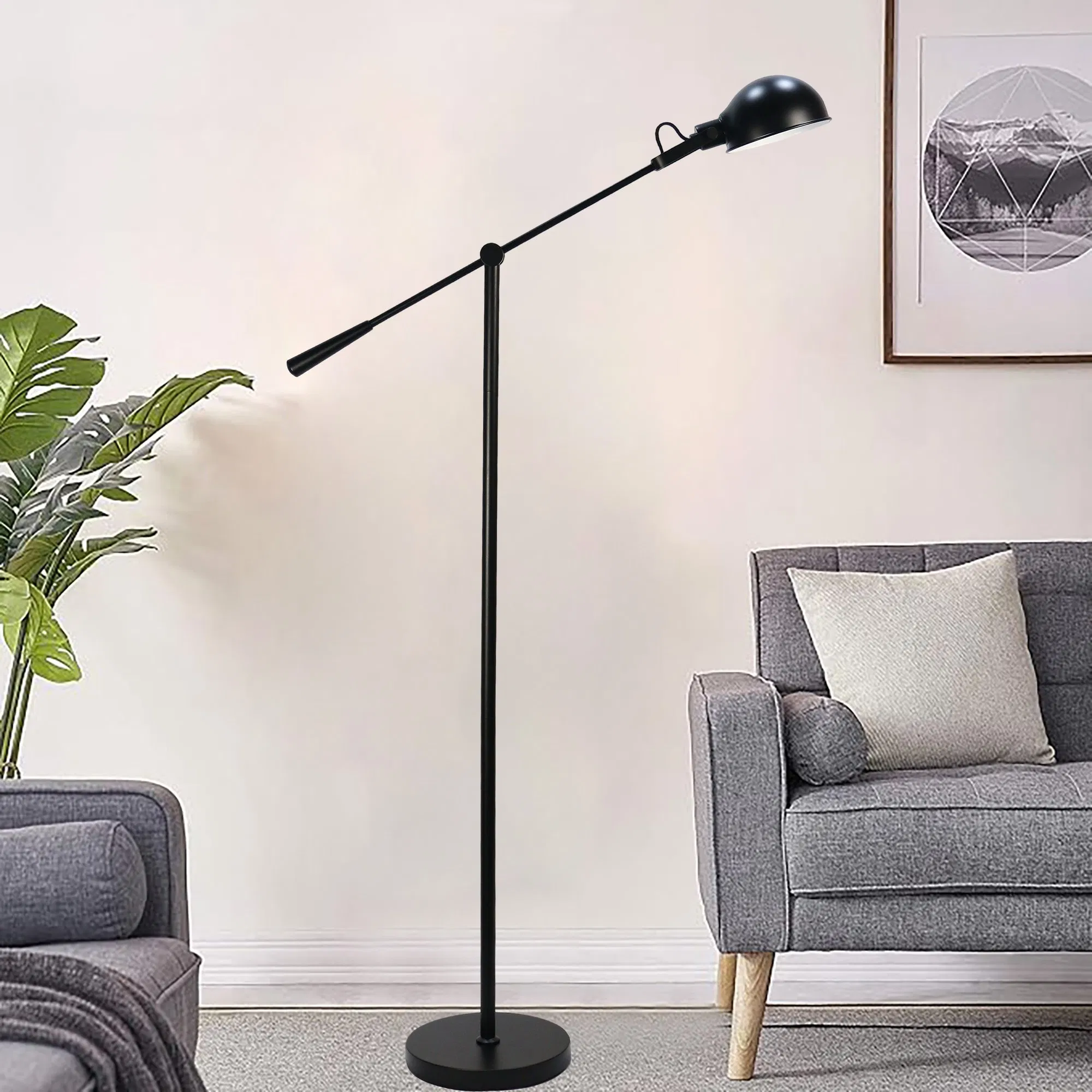 American Retro Minimalist Study Floor Lamp with Remote Control