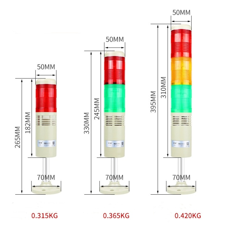 Multicolor Industrial Tower Signal Light with Buzzer for Security