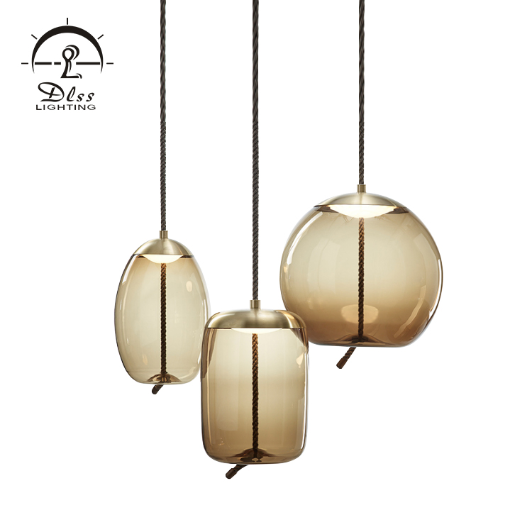 Post Modern Designer Suspension Lamp Decorative Interior LED Glass Pendant Light