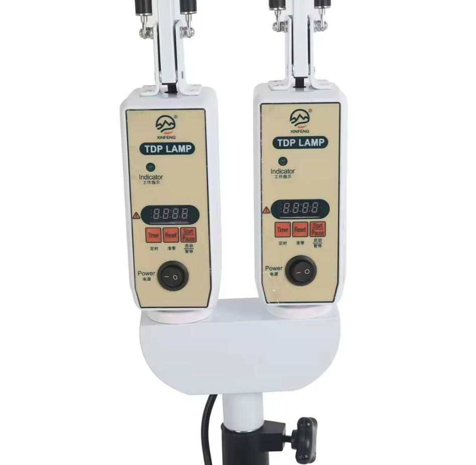 Xinfeng Tdp Infrared Mineral Heat Lamp Double Heads Floor Standing Acupuncture