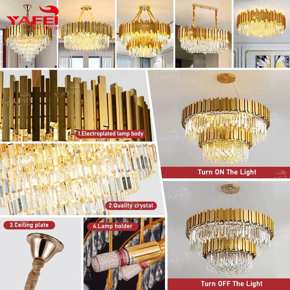 Hotel Hanging Ceiling Pendant Light Home Decor Interior Lighting Decoration Crystal Chandelier OEM/ODM