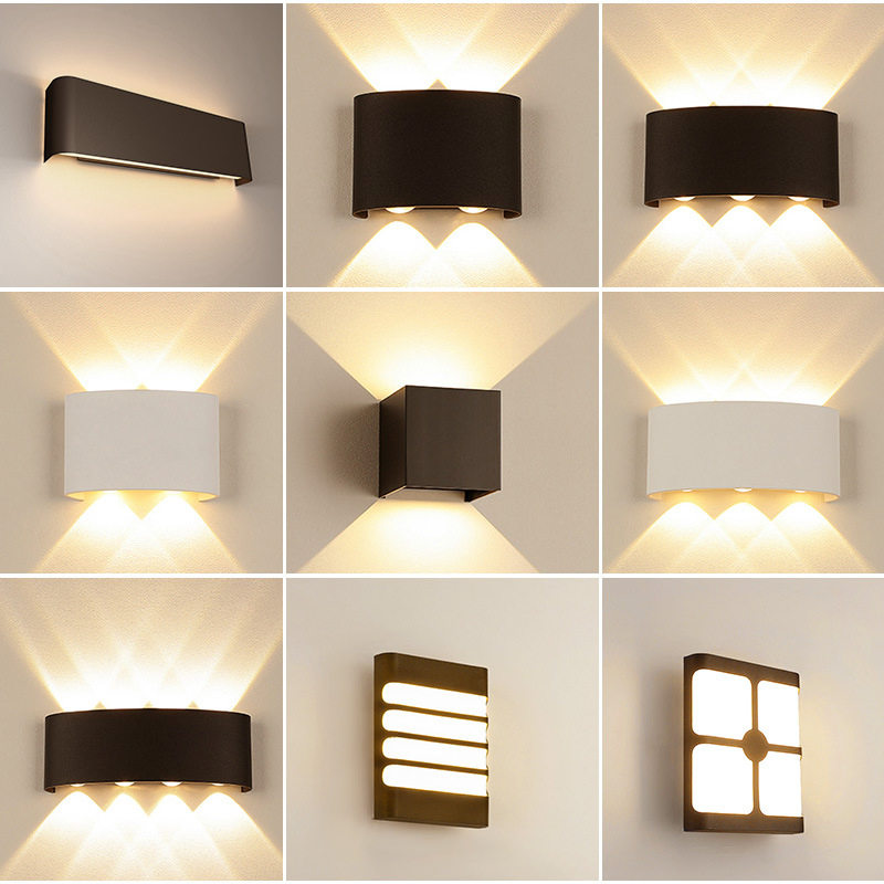 Wholesale Modern LED Home Night Outdoor Wall Lamps Fixture IP65 up Down Garden Lights Lighting