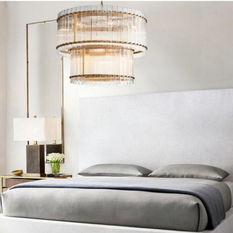 Nordic Modern K9 Crystal Chandelier Living Room Light LED Gold Chandelier