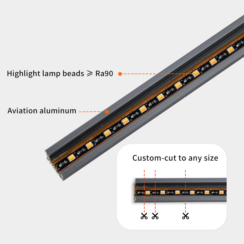 12V 24V Free Cutting Solderless Recessed LED Strip Light with Aluminum Channel LED Embedded Cabinet Light