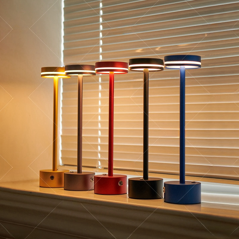 Modern Golden Rechargeable Indoor Lighting Dimmable Desk Light Living Room Bedside Decorative LED Table Lamp