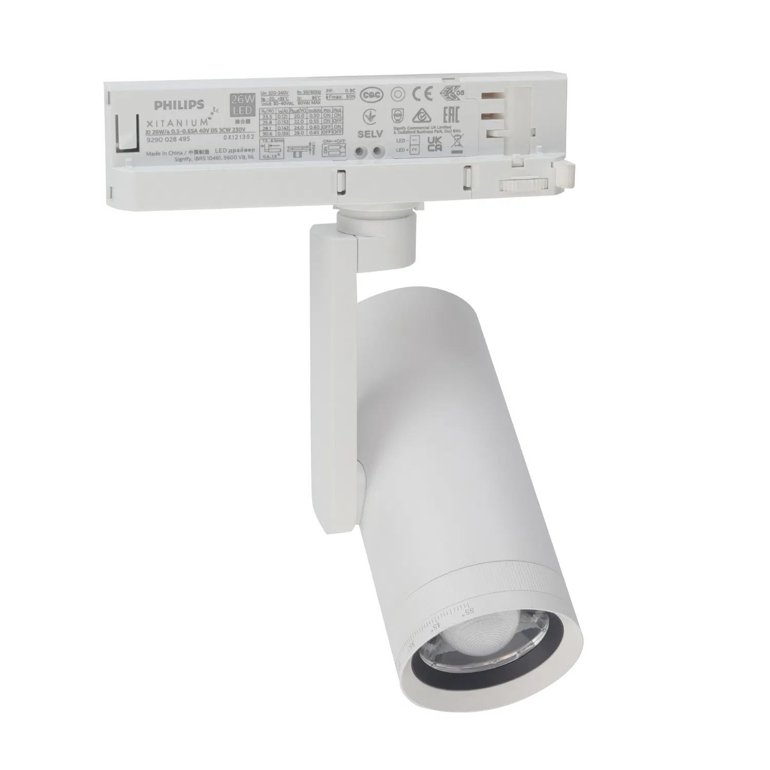 20W Dali Zoomable Dimmable LED 16.2W COB Rotatable Track Spotlight for Museum and Art Gallery Lighting