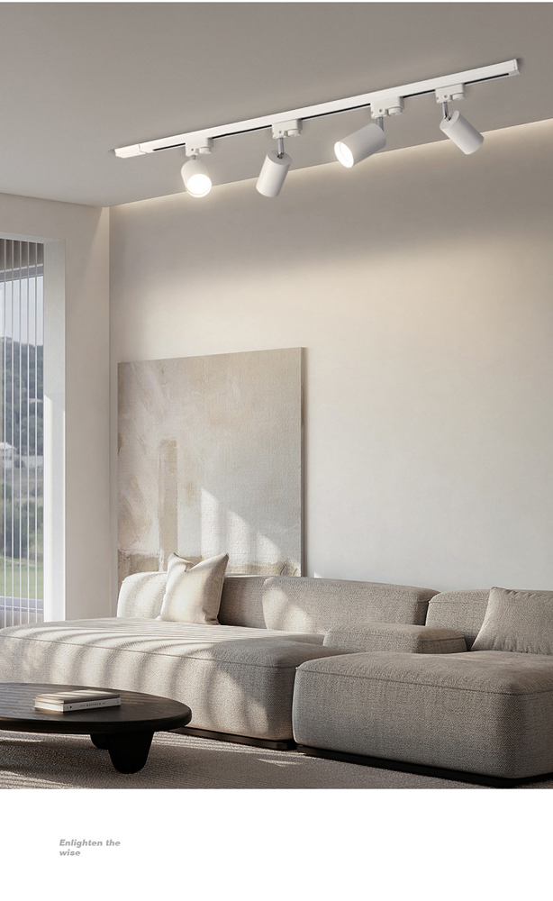 LED Track Lighting Kit, 5 Lights 220V 15W, LED Track Lighting