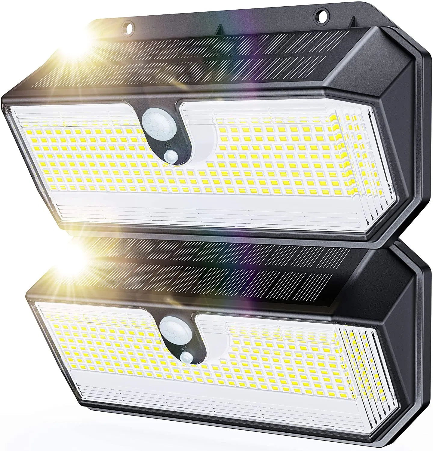 Newest IP65 Waterproof Super Bright 2500lumens 282 LEDs Motion Sensor Wall Mounted Solar Outdoor Lights White Solar Wall Light