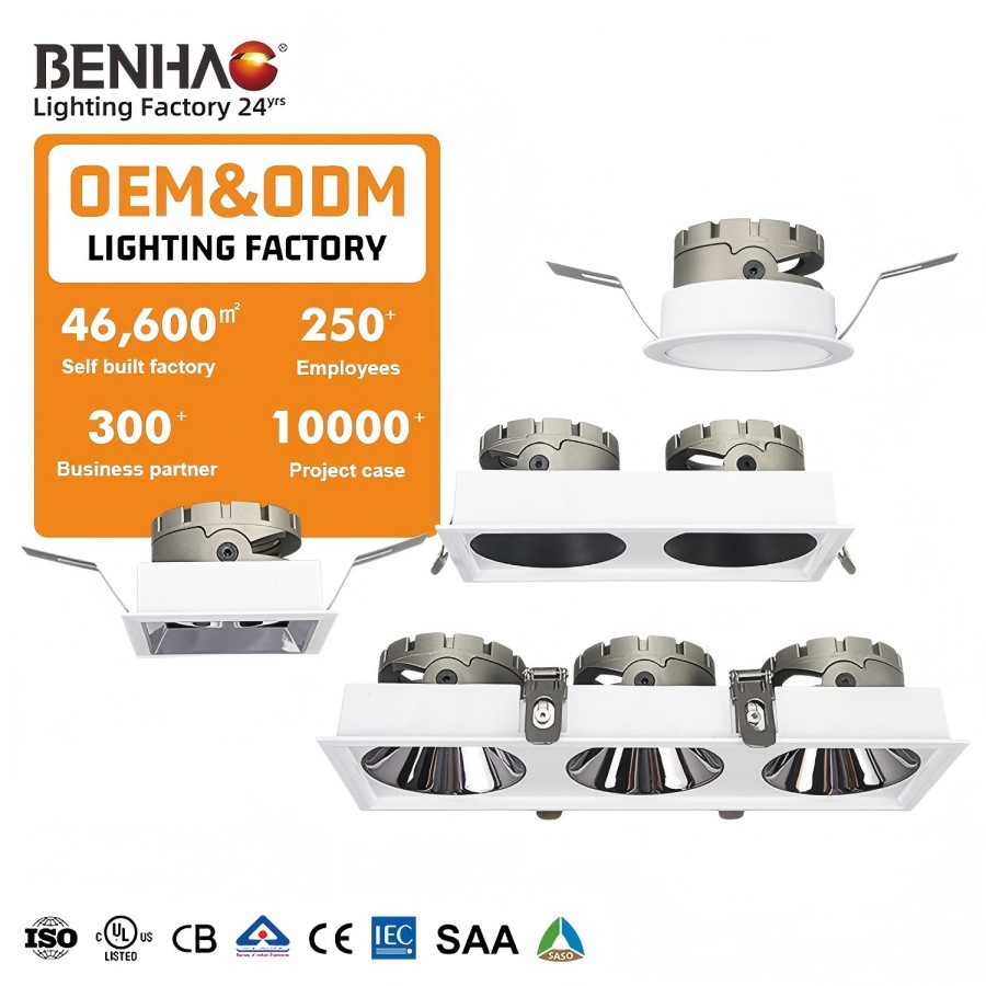 Factory Wholesale LED Light Indoor Ceiling 6W 220V MR16 GU10 Plug Type Spot Lighting COB LED Spotlight with Recessed Aluminum/Plastic Spotlight Housing