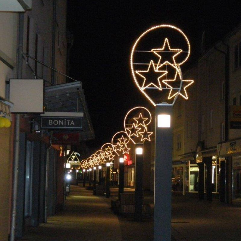 Newest High Quality Holiday 2D Christmas Decorative Outdoor Pole Street Motif Lights