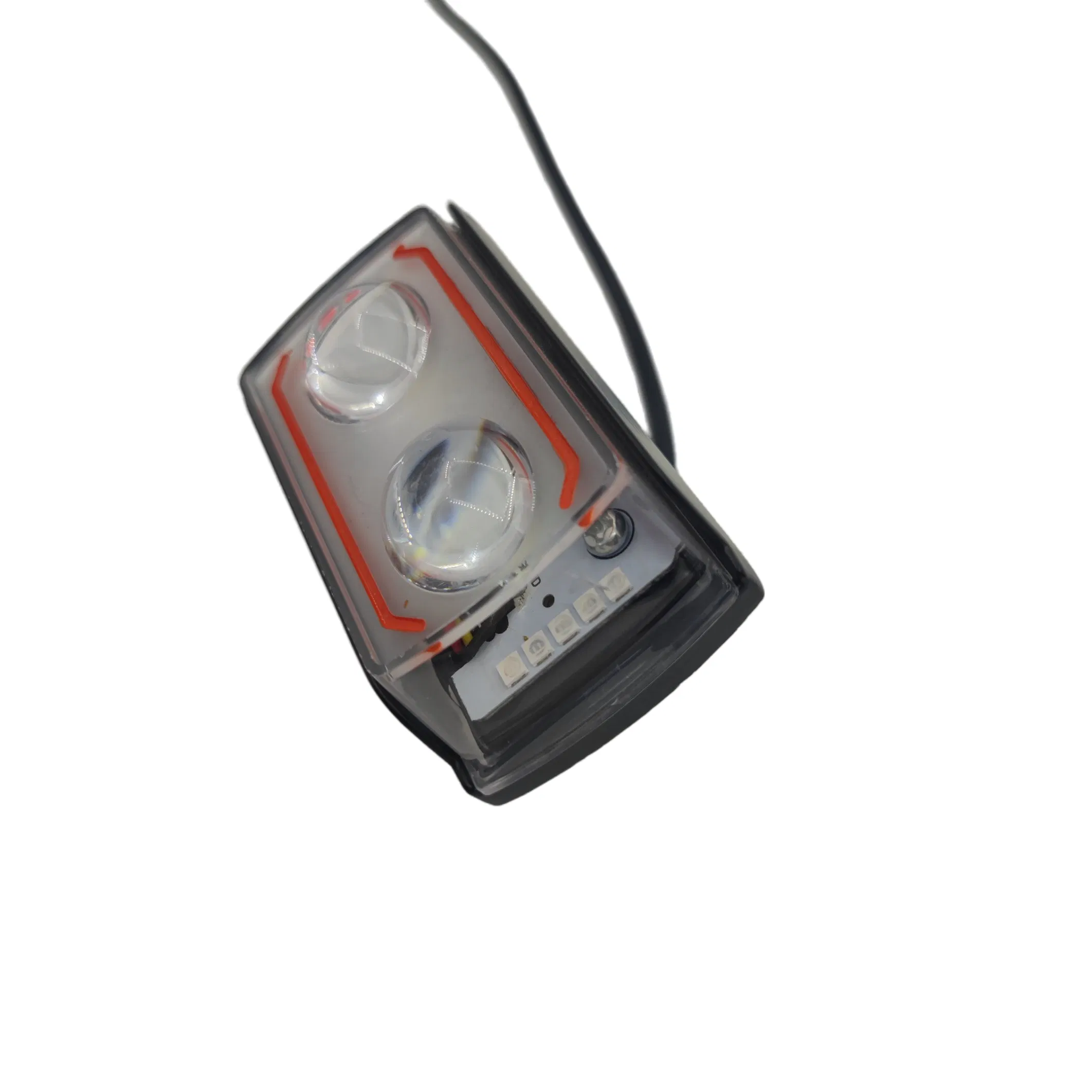 New Orange Stripe Small Three-Sided 2 Bead Spot Light