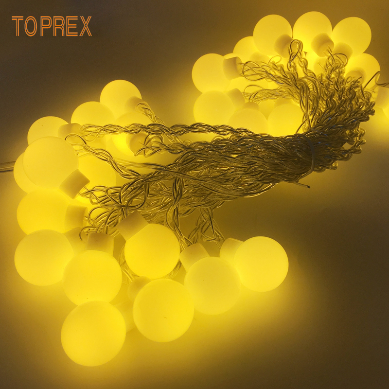 Toprex 17mm Bulb String Lights Decorative LED Lights for Outdoor Holiday Decor Lighting