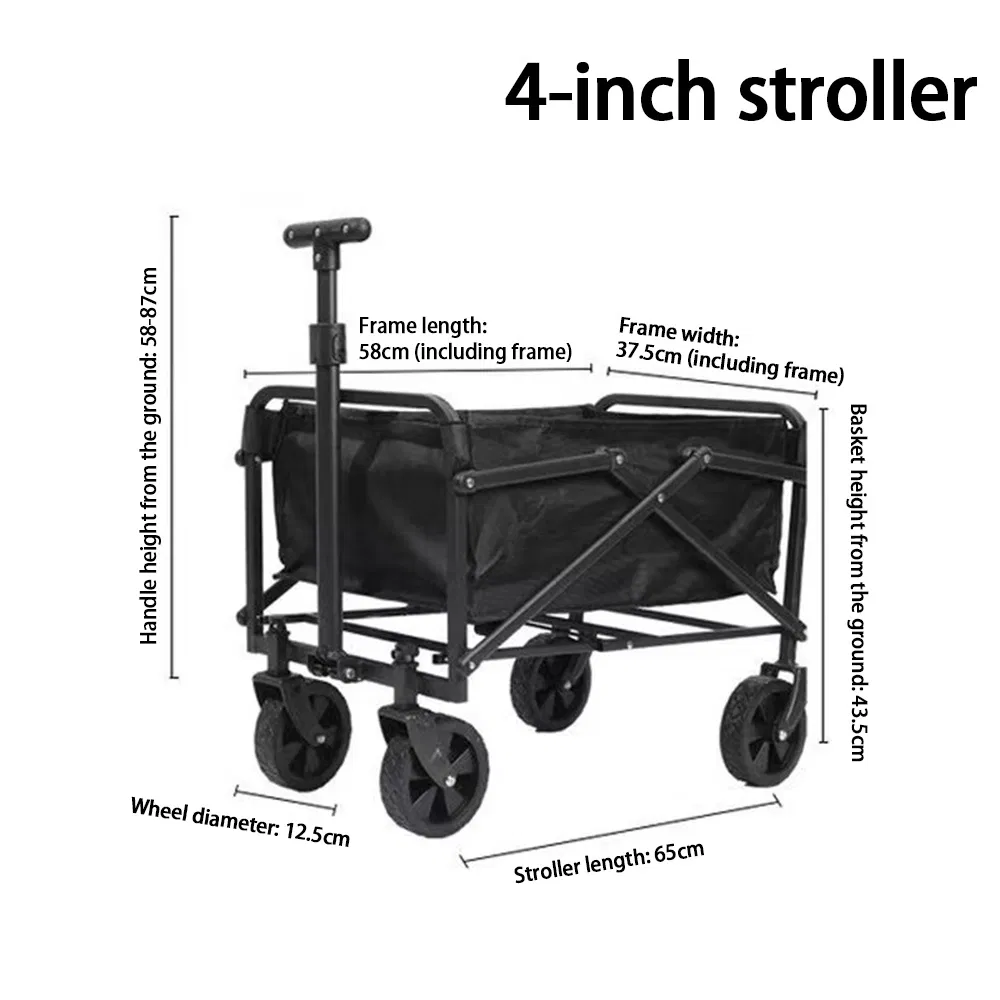 Outdoor Camping Folding Campervan Trolley Stall Wholesale Small Handcart Extended Type