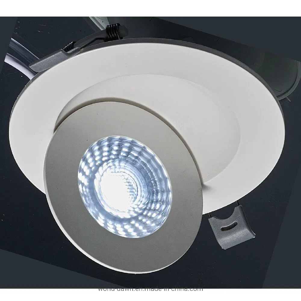 360 Degree Rotatable PBT Housing Down Light Recessed CCT and Dimmable Gimbal LED Downlight