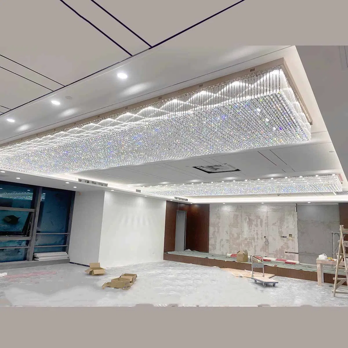 Large High-End Luxury Crystal LED Dimmable Ceiling Light 5-Year Warranty for Hotel Lobby Banquet Hall Commercial Chandelier