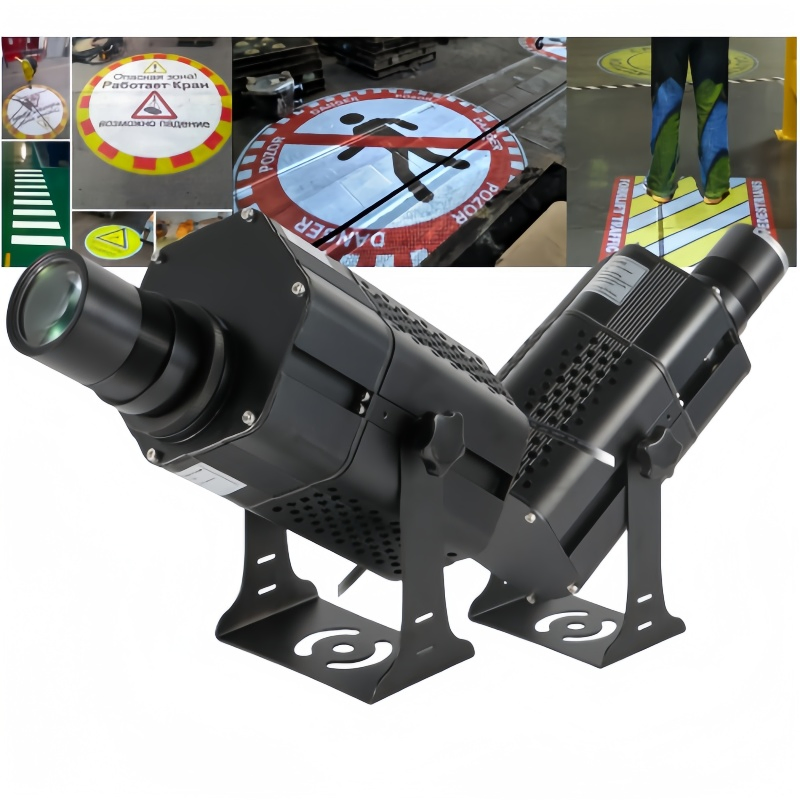 80W 150W 240W 300W 350W Industrial Customizable Gobo Safety LED Virtual Warning Sign Projector Light