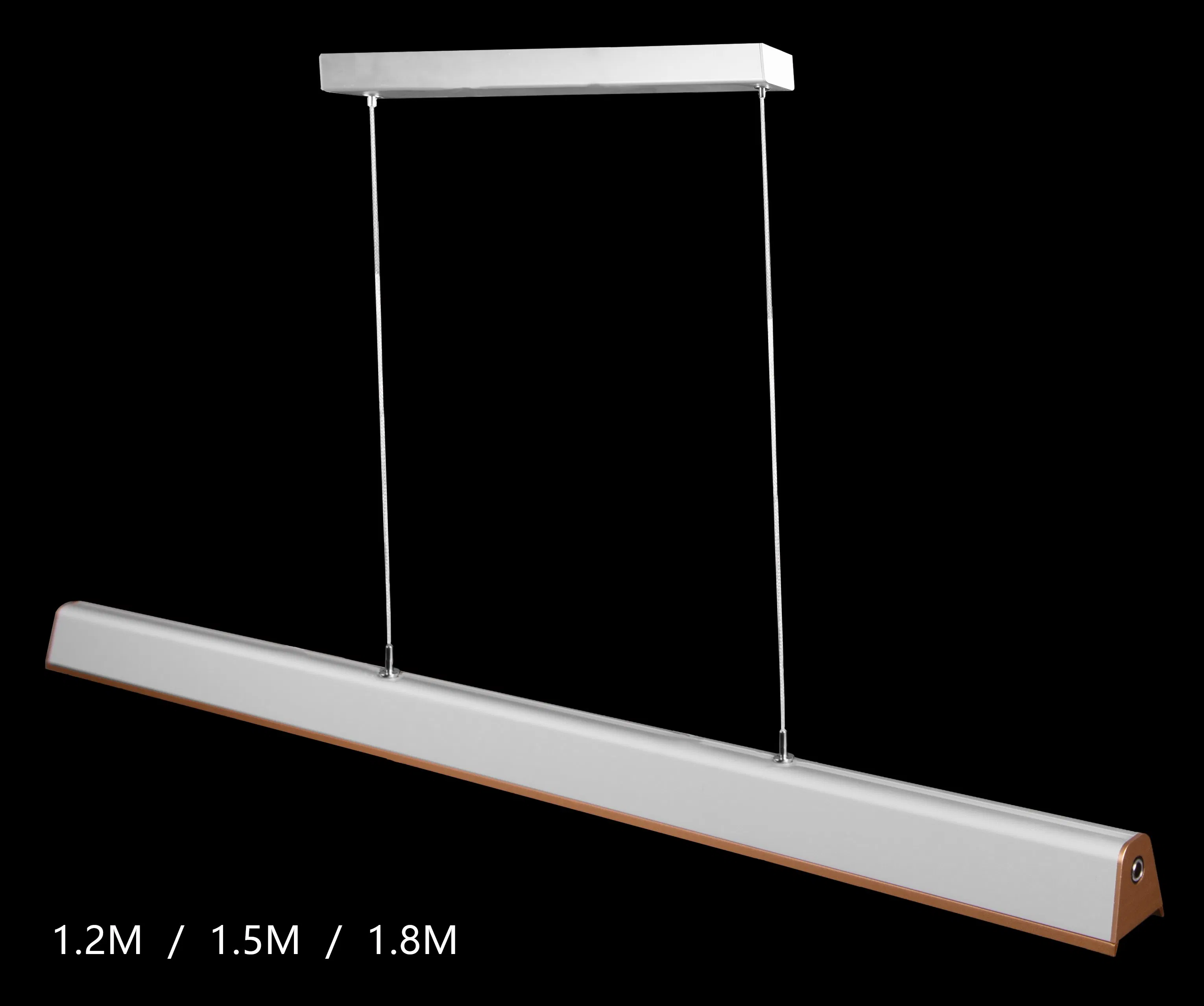 Modern 1.5 M 50W LED Linear Pendant Light with Baffle Strips