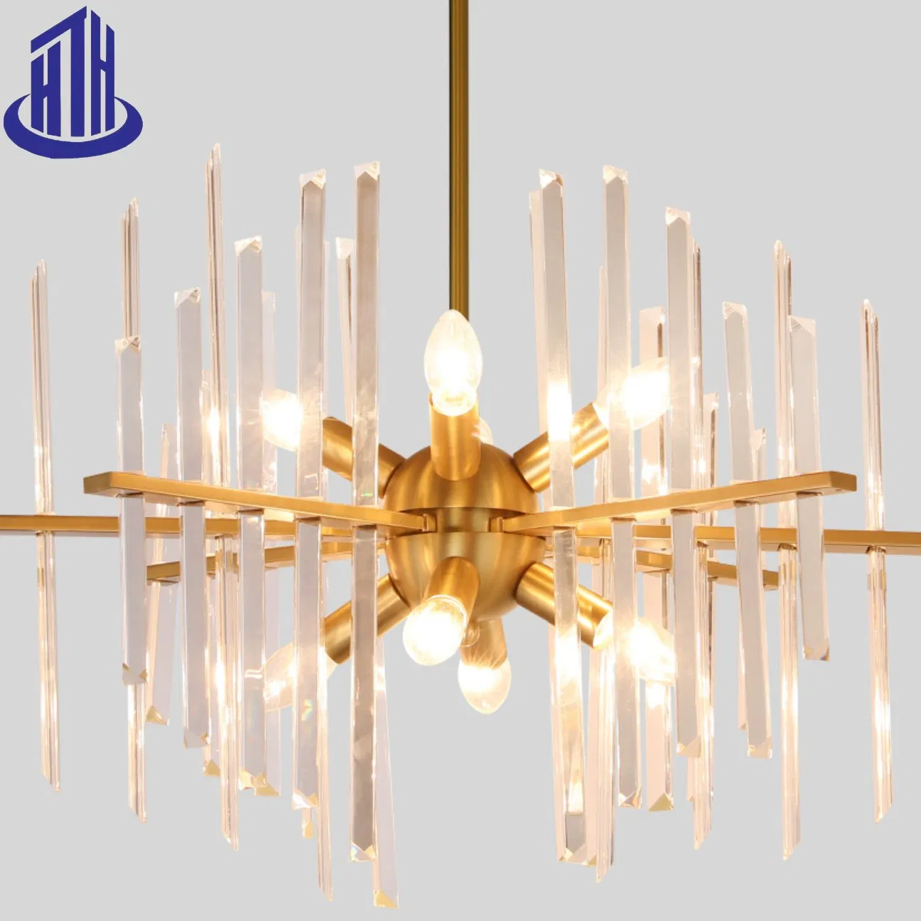 LED Chandelier Restaurant Hotel Apartment Living Room Crystal LED Hanging Chandelier Pendant Light