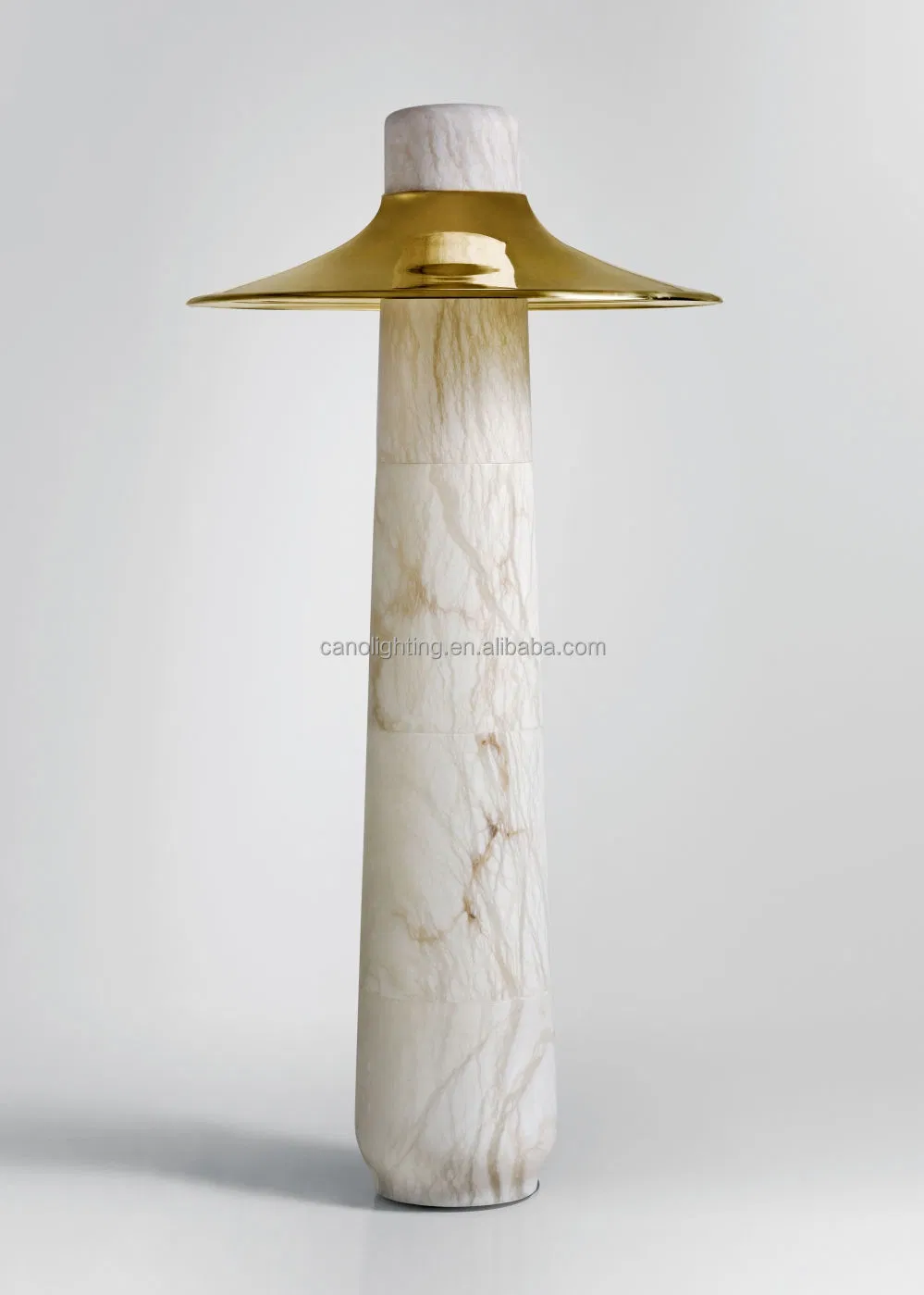 Luxury Designer Living Room Alabaster Floor Light Hotel Villa Shopping Mall Marble Stone Floor Standing Lamps
