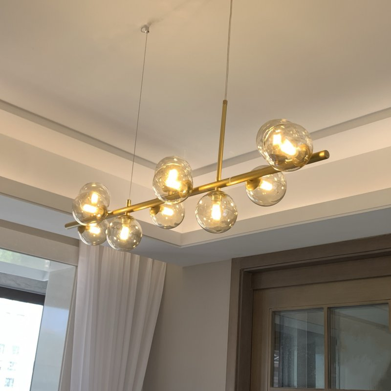 Modern Creative Mall Multi Head Hanging Lights Chandelier Minimalist Restaurant Glass Ball Pendant Light (ZY-C003)