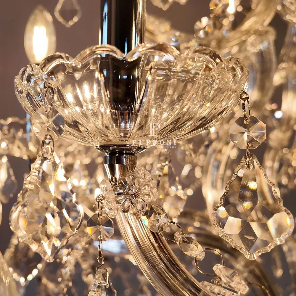 Lighting Manufacturer Luxury Art Design Pendant Light Hotel Stair Indoor Living Room Wedding Decoration K9 Crystal Chandelier