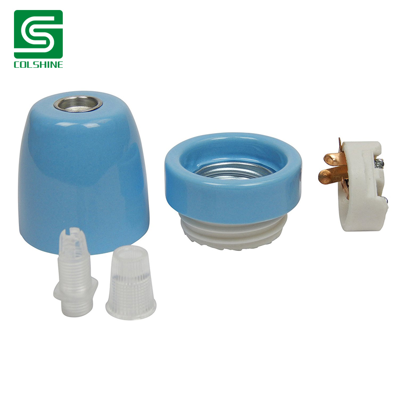 Porcelain Pendent Light Ceramic Ceiling Rose and E27 Lampholder