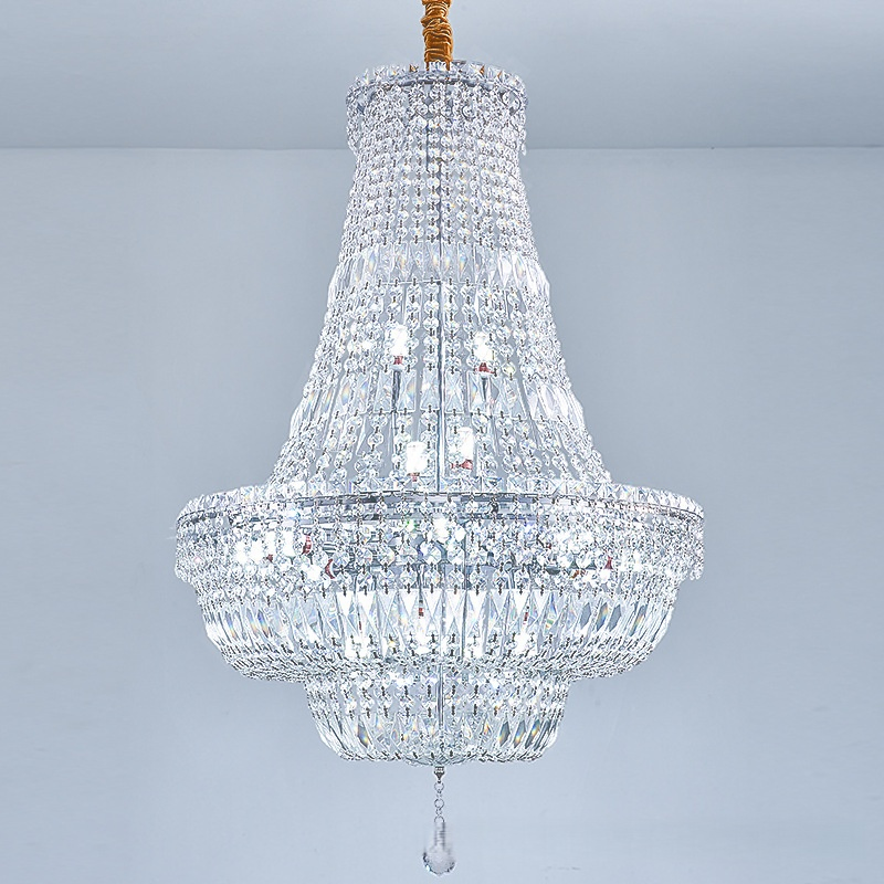 Original Factory Customized Luxury Crystal Pendant Lamp Chrome Wedding Chandelier Light Decorate