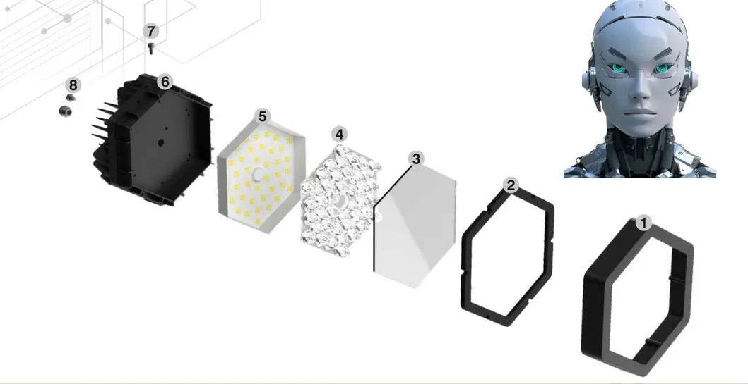 LED Light Component Diagram