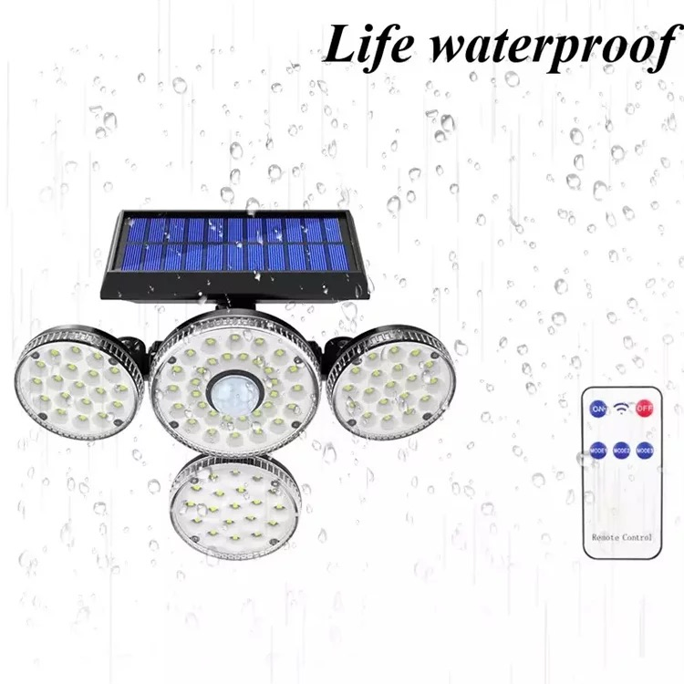 High Quality 89LED Wireless Solar Security Wall Light Waterproof Garden Motion Sensor Solar Flood Security Light