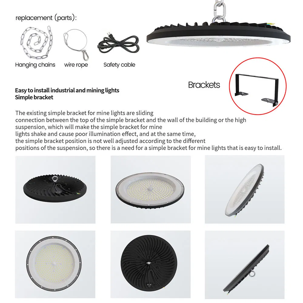 Industrial 100W UFO LED High Bay Light Round Pendant Fixture Warehouse Shop