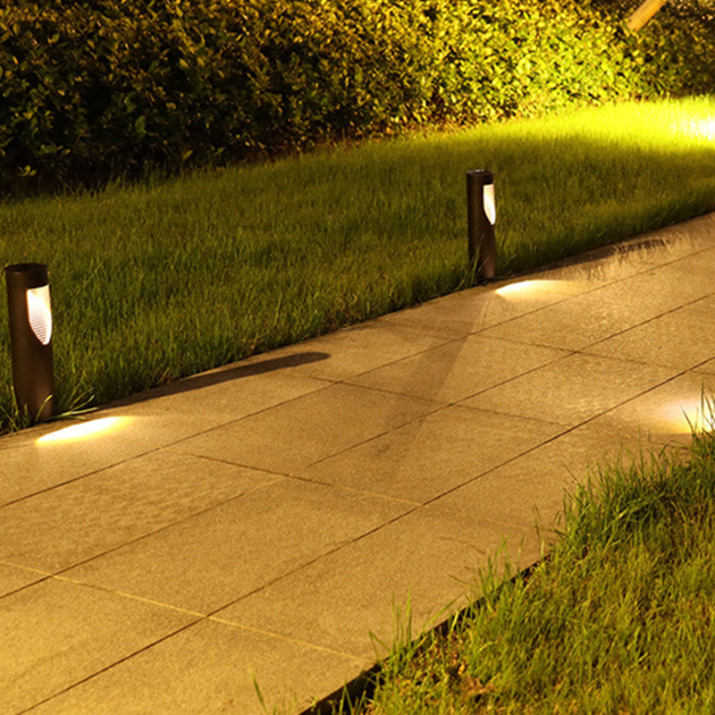 LED Solar Park Lamp Waterproof Outdoor Garden Lawn Bollard Light Decorative for Garden Pathway Walkway Driveway Sidewalk Yard
